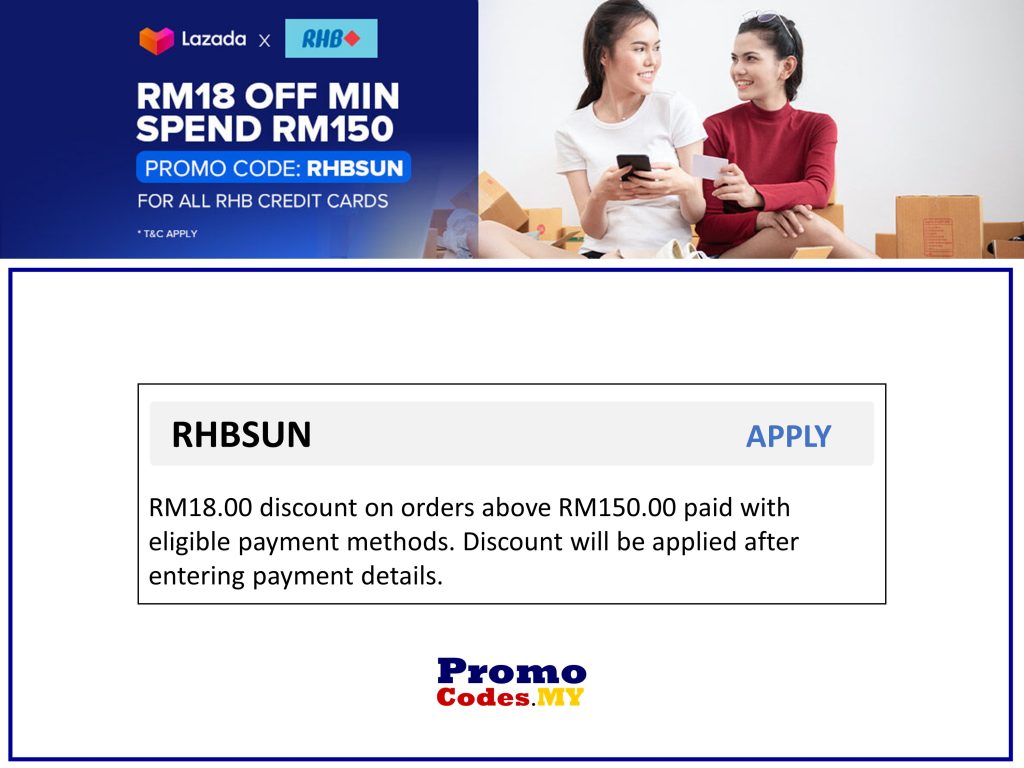 Lazada x RHB Promo Code - Get RM18 Off Every Sunday