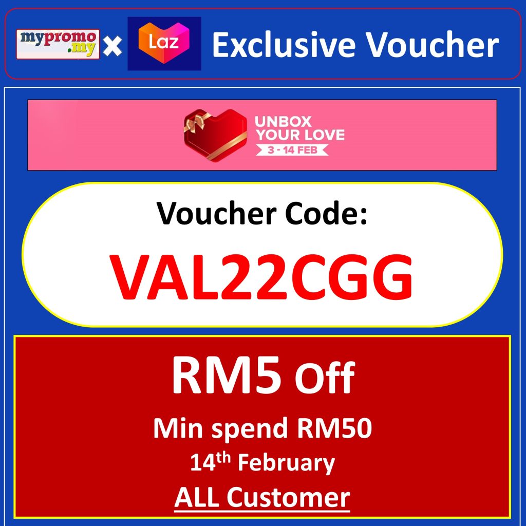 Lazada Exclusive Voucher for Valentine's Day Sale March 2024 Promo