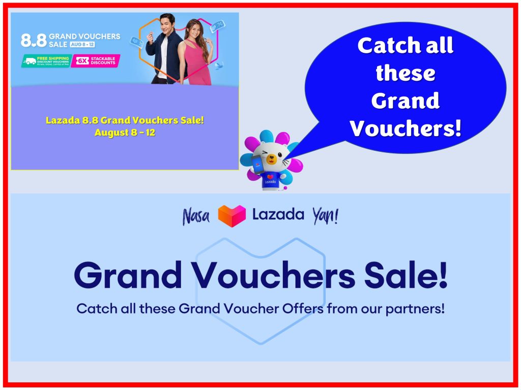 Lazada Philippines 8.8 Grand Vouchers Sale - Bank and Partners Promotions