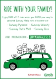 Grab Promo Code to/from Sunway Malls 19 March – 15 April 2018