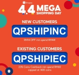 Shopee 4.4 x Exclusive Promo Code for Opening Sale 22.03