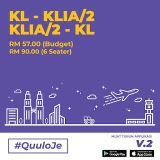 Quulo KLIA/KLIA2 Promotion Only RM57