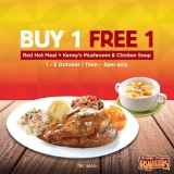Kenny Rogers Buy 1 Free 1 Promotion 1 – 5 October 2018