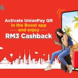 Boost e-Wallet: Get RM3 When You Activate UnionPay QR
