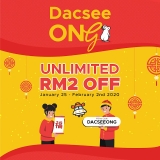 Dacsee CNY Promo Code: UNLIMITED RM2 discount