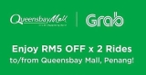 2 x Grab Promo Codes  to / from Queensbay Mall Penang