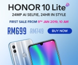 Honor 10 Lite(Sky Blue) Promotions RM699.00 Only (While stocks last)