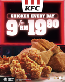 KFC: Enjoy 9 pcs for only RM19.90