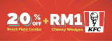 Boost Promo: Enjoy 20% off a Snack Plate voucher and RM1 Cheezy Wedges voucher
