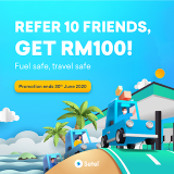 Setel Promotion: Refer 10 friends & get RM100 petrol credit