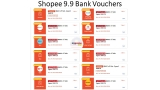 List Shopee 9.9 Bank Voucher Codes is out!