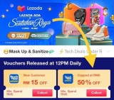 TNG E-Wallet 50% Off Vouher on Lazada