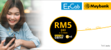 EzCab x Maybank Promo Code: RM5 x 3 EzCab Rides