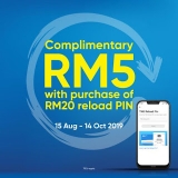 Get Complimentary Touch ‘n eWallet Reload Pin worth RM5