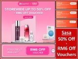 LazMall x Sasa: 2 x 50% Off Vouchers