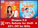 Shopee x Unifi Bills: Enjoy 10% Rebate Offer