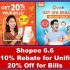 Shopee 6.6 2021 Voucher Codes – Claim Now
